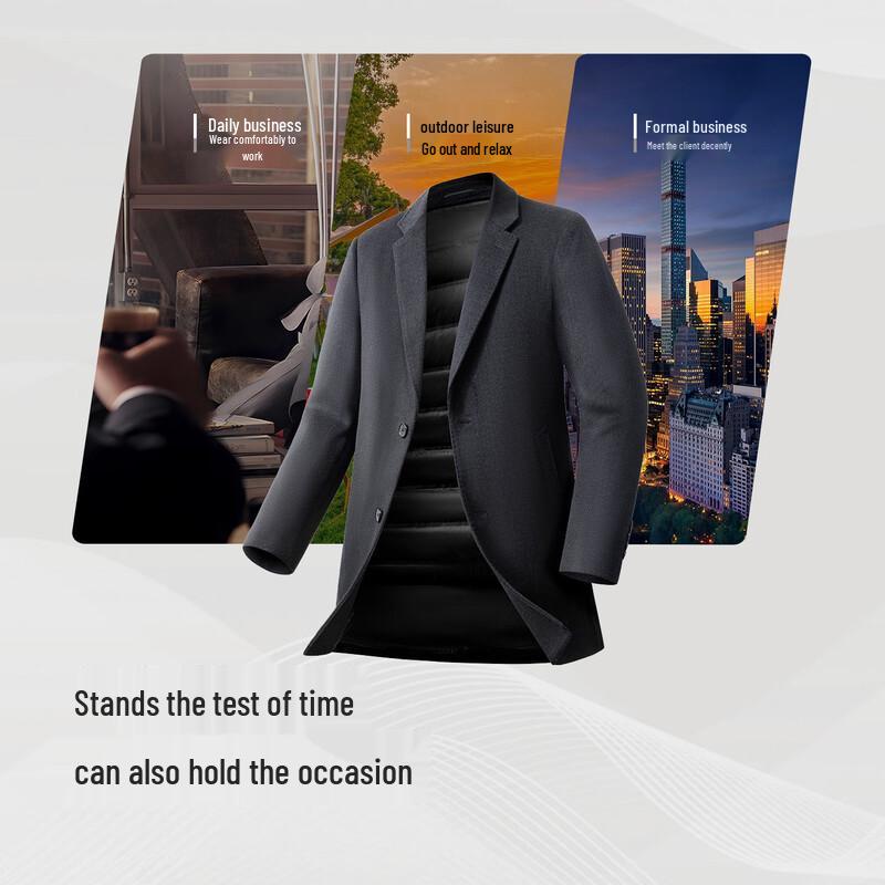 

Мужское пальто Hodo из смесовой шерсти со съемной подкладкой из пуха 3XL