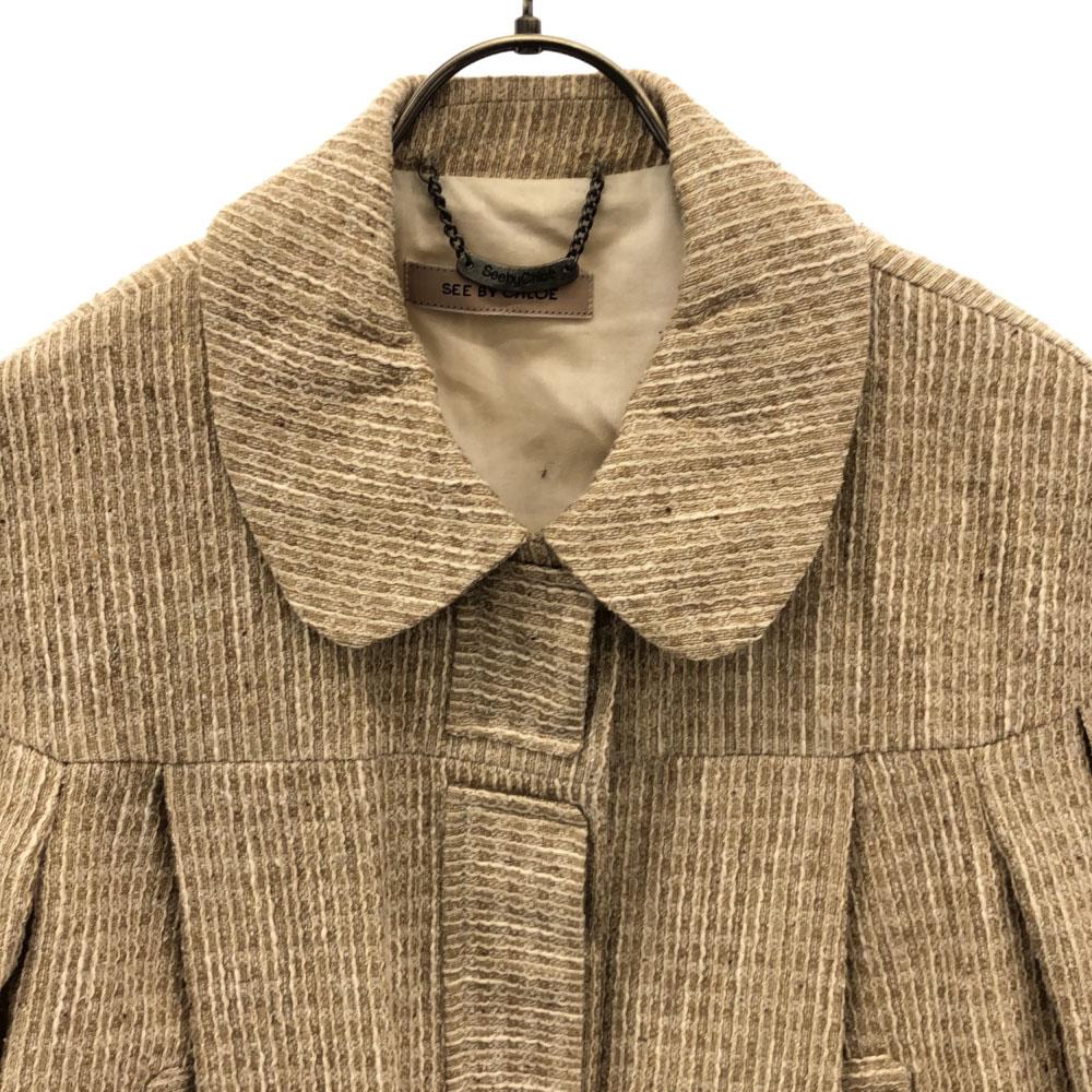 SEE BY CHLOE Linen Blend Jacket Beige Women Used