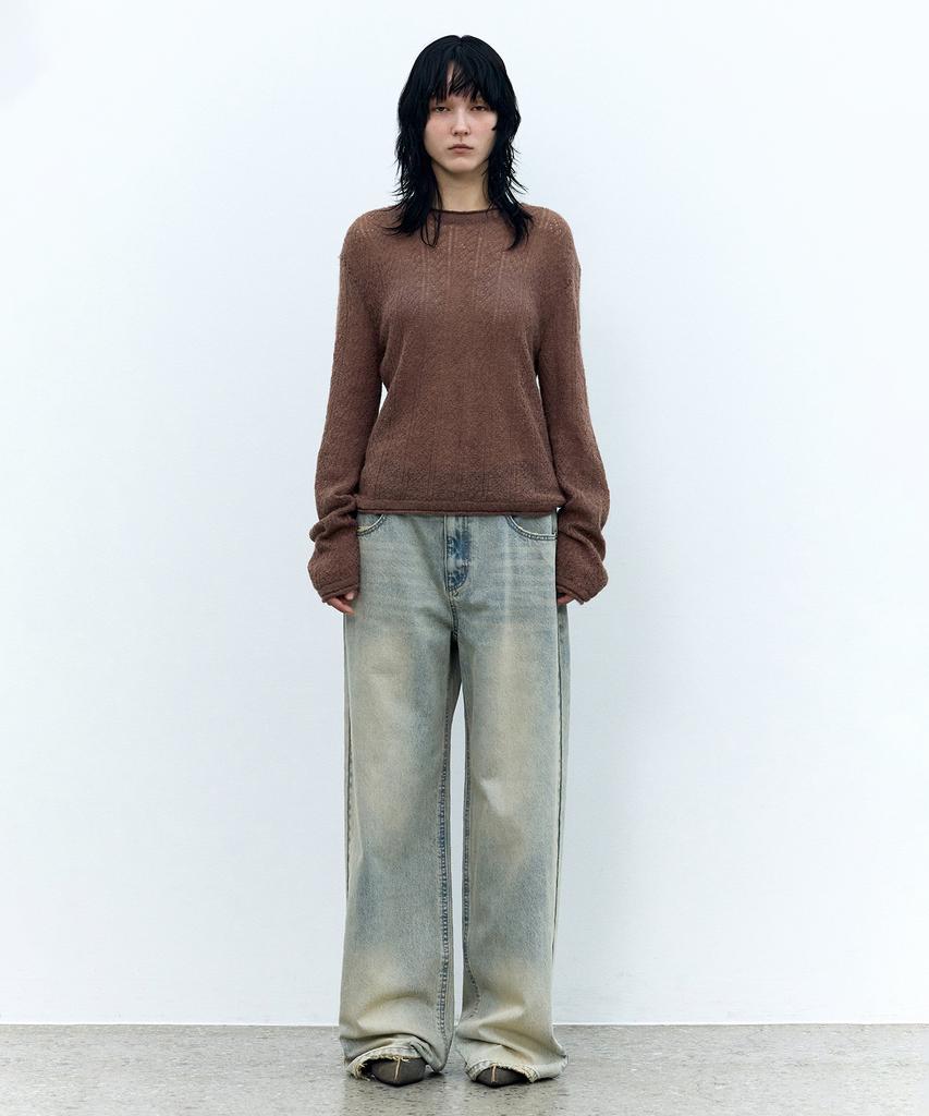 INSILENCE WOMEN Rustic Wool Knit Brown