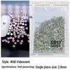 Super Shiny Nail Art Rhinestones: Clear White AB Color, Flat-Back, Various Sizes Round Decorations