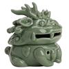 1pc Chinese Ceramic Dragon Incense Burner Ornament Covered Aromatherapy Stove Animal Ornaments Household Sacrificial Supplies