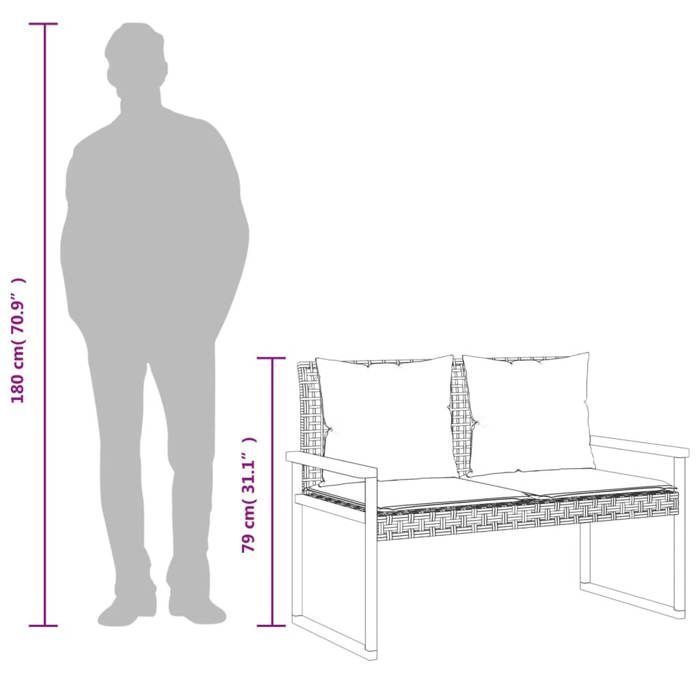 VidaXL Garden Lounge Set with Cushions 4pcs, Patio Seating, Furniture Set, Outdoor Terrace Furniture, Mix 365859