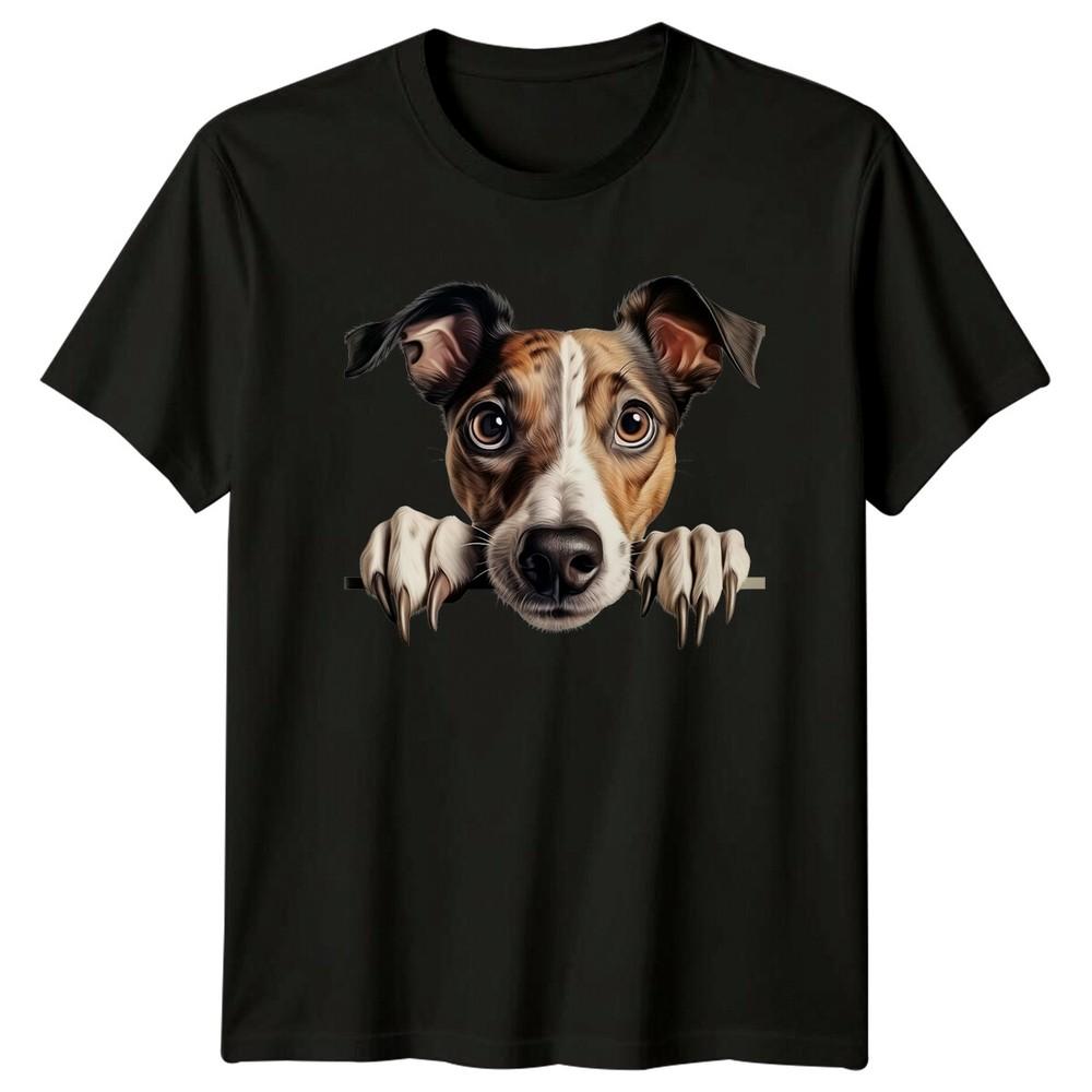 Cute Dog Peek A Boo Pet Animal Lover Graphic TShirt