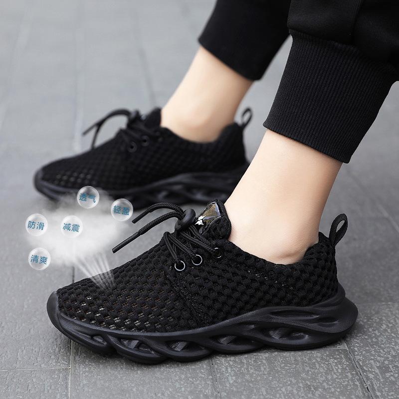 

Boys net shoes 2025 new summer mesh breathable shoes children s single mesh hollow medium and older children s sports shoes girls 28 белый