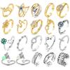 Original 925 Silver Adjustable Rings Eyes Clover Cat Dog Classic Design Ring High Quality Ladies Jewelry For Vacation