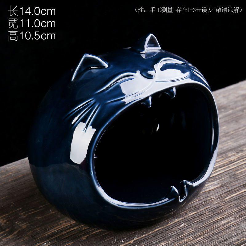 New Household Cute Cartoon Fu Pig Dog Ashtray Creative Ceramic Ashtray Personalized Trend Windproof Fly Ash