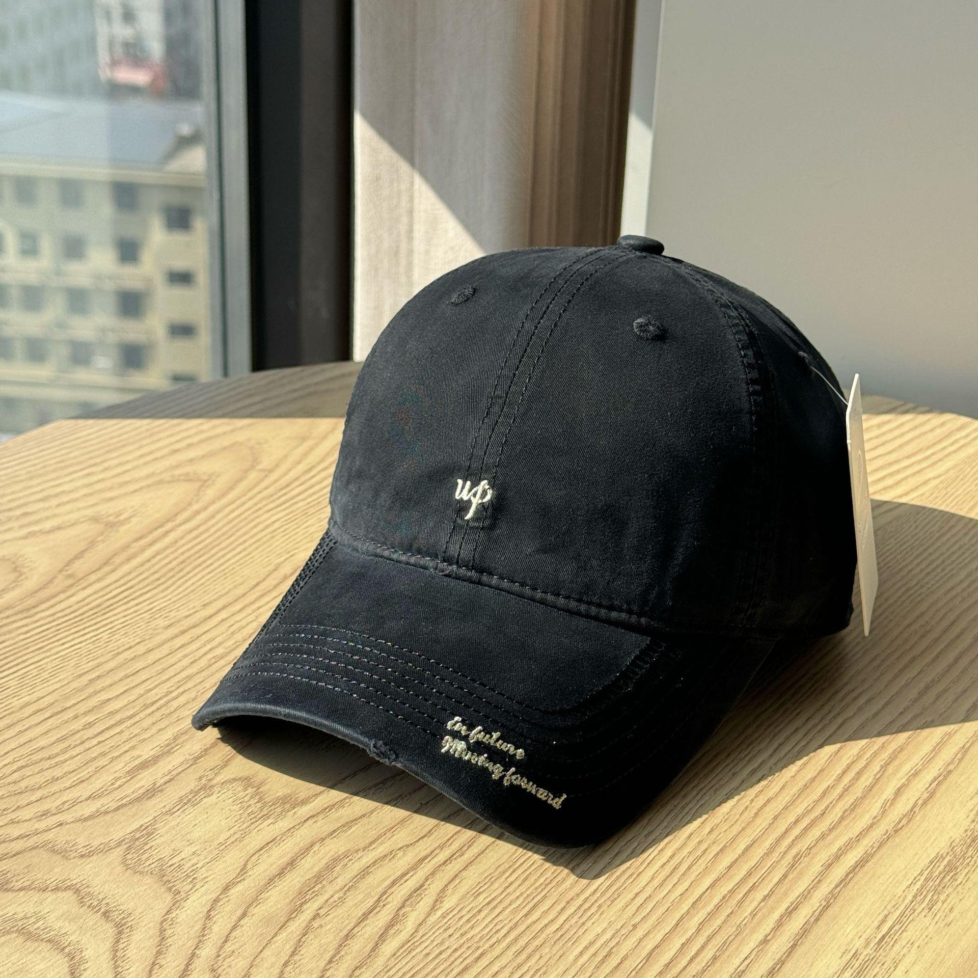 

2026New baseball cap for women that makes the face appear smaller, with a deep crown and wide brim for sun protection, soft top duckbill hat for men Adult54-60Adjustable чёрный