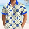 Hawaiian Men's Shirt Casual Lapel Cardigan Top Summer Beach Vacation Short Sleeve Shirts Fashion Loose T-Shirts