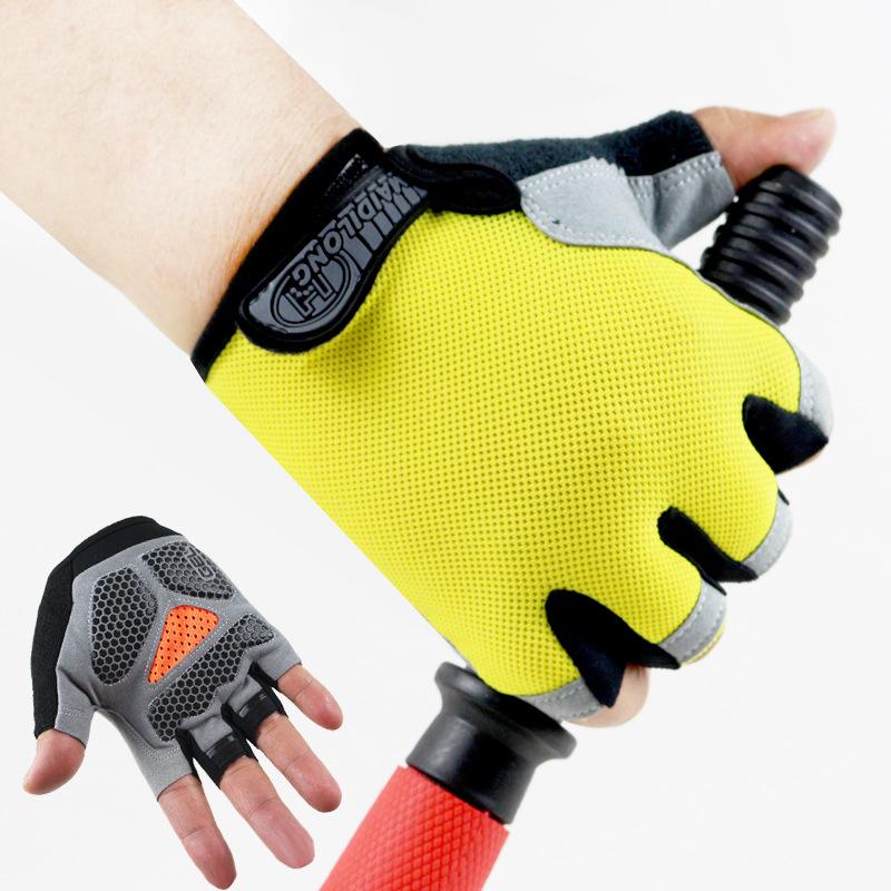 Cycling Half-finger Gloves Velcro Sunscreen Men and Women Non-slip Summer Bicycle Pads Fitness Fishing Gloves