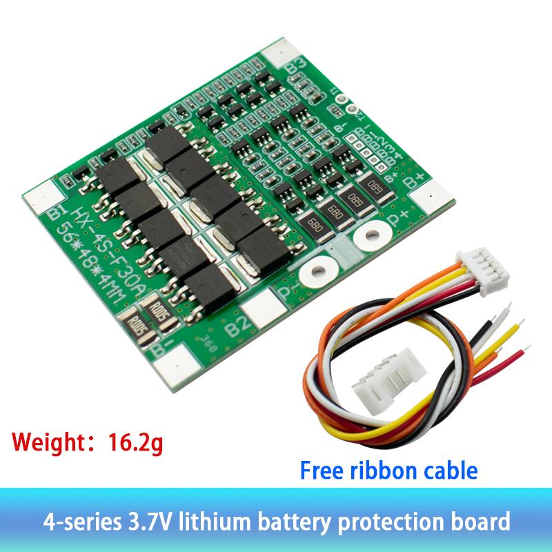 

LIZAO 4S 30A Battery Management System BMS 14.8V Li-ion 12.8V LiFePO4 with Equalization Balance зелений