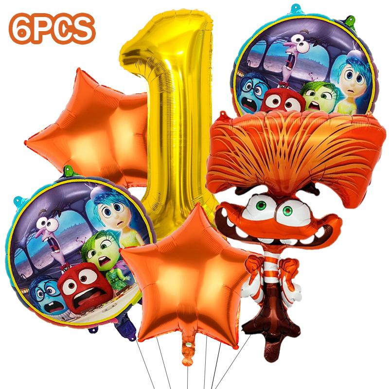 New Inside Out 2 Birthday Party Decoration Supplies Kit Tableware Backdrop Glasses Paper Plates Cups Napkins Balloon for Kids