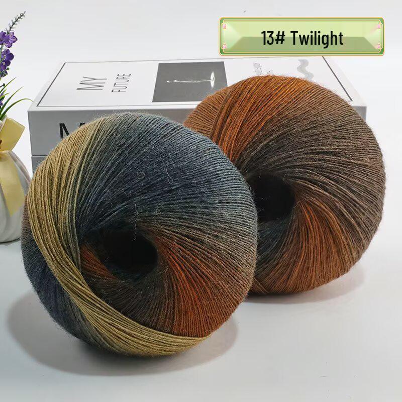 Rainbow Gradient Dyed Yarn 200g - Perfect for DIY Knitting Shawls, Scarves, Sweaters & Coats