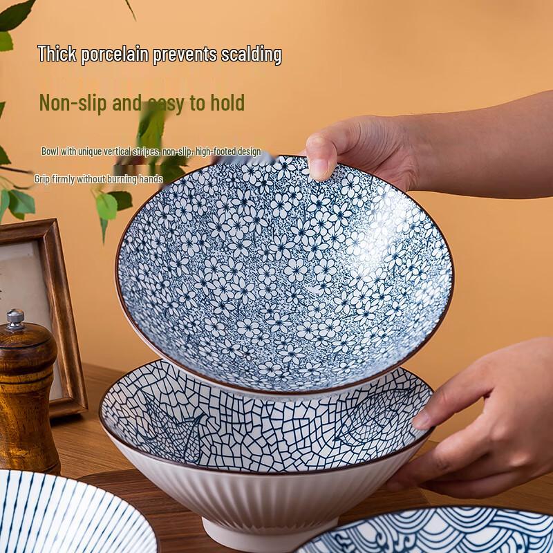 Jingdong Japoński Zestaw Ceramicznych Misek do Ramenu