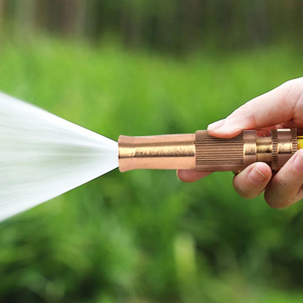 1-Set Spray Nozzle High Pressure Multi-use Lawns Garden Hose Nozzle Sprayer Copper Part for Garden Irrigation Car Washing