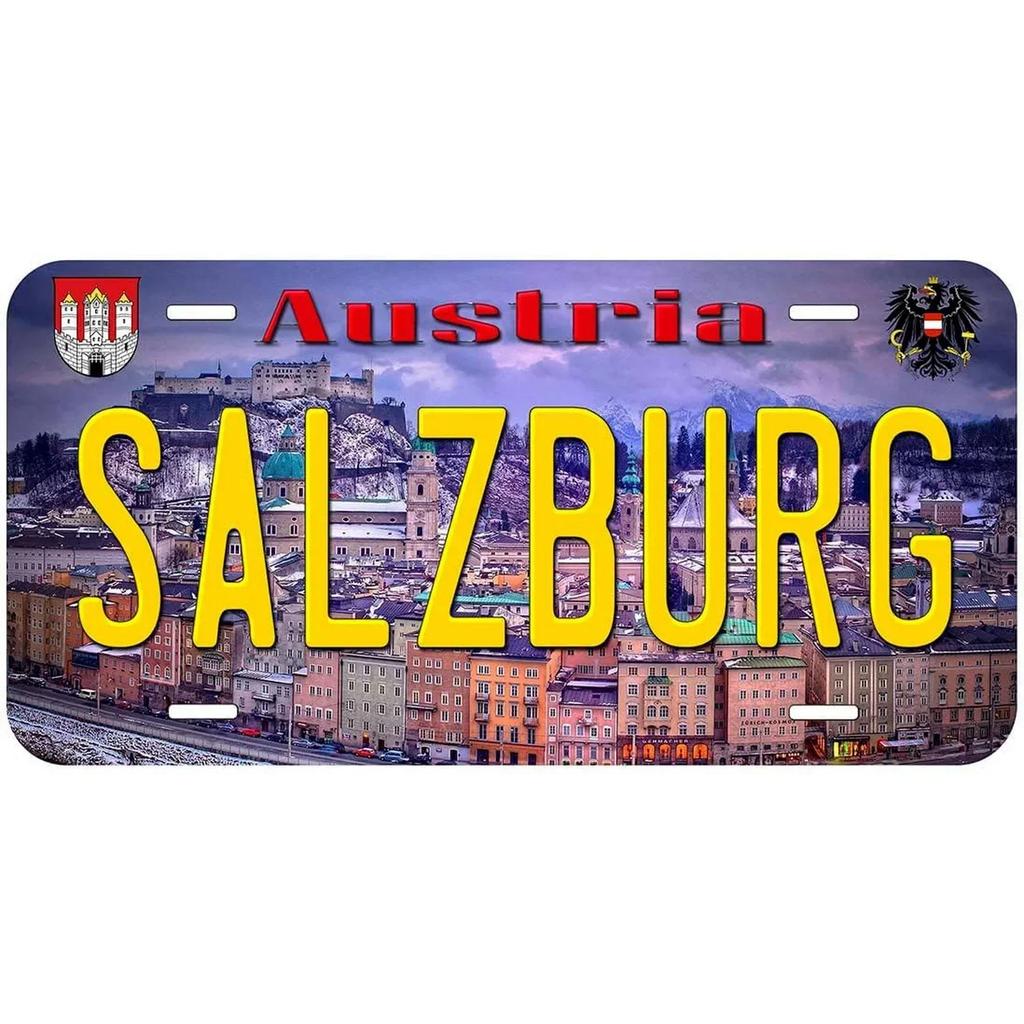 Dubai Madrid Paris World Famous City Landscape Metal Signs Vintage License Tin Sign Crafts Poster Wall Plate Plaques Bar Decor