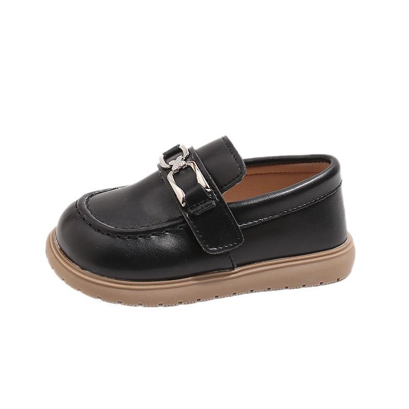 Girls' Velcro Princess Shoes - Soft Sole Leather, 2025 Spring/Autumn Korean Style