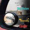 Adjustable Black Round Blind Spot Rearview Mirror Glass