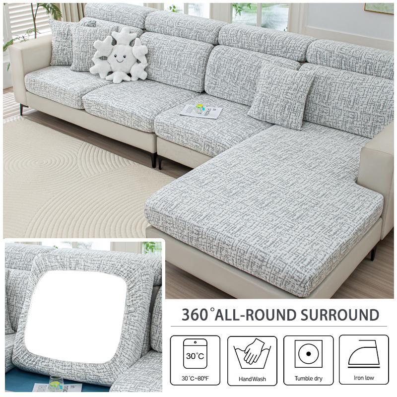 Jacquard Sofa Seat Cushion Cover Elastic Soft Sofa Covers For Living Room Furniture Protector Couch Cover Anti-Dust Removable