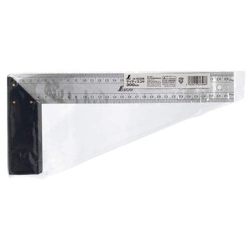 Shinwa Sokutei Mighty Square Measure, 300mm, with cm Scales on Both Sides, 62308