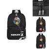 Mochila Roblox em Tecido Oxford Estampado Com Design Único de Corrente Para Estudantes