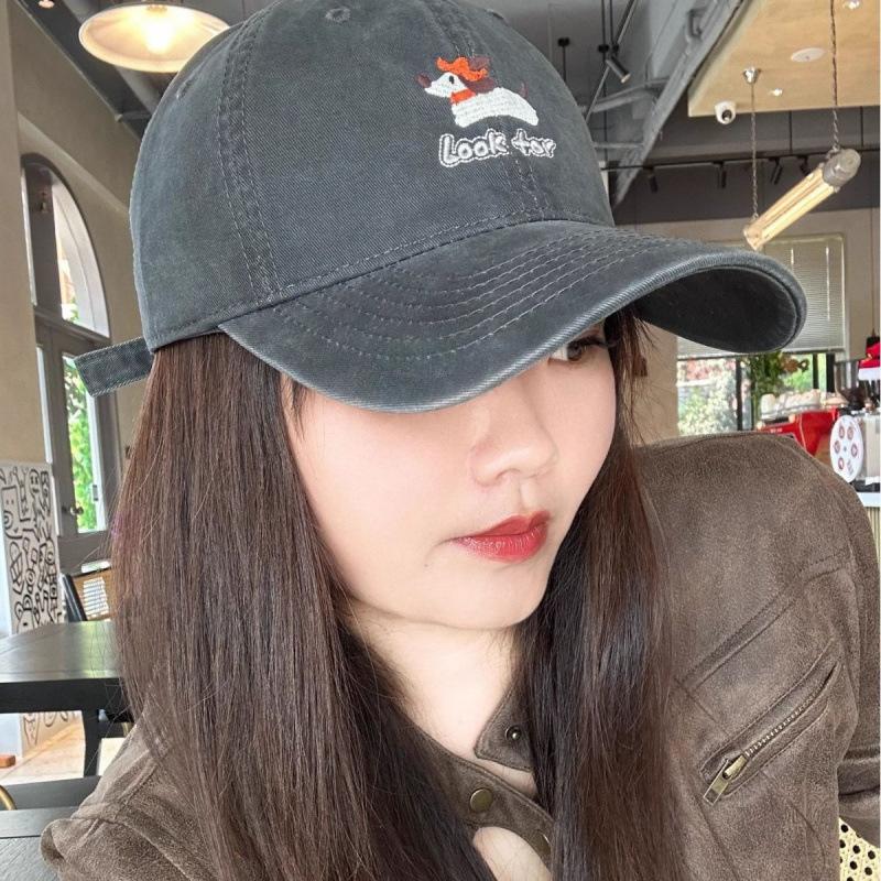 Cute Niche Design Puppy Baseball Cap Children'S Sunshade Leisure Increase And Deepen Large Brim Cap