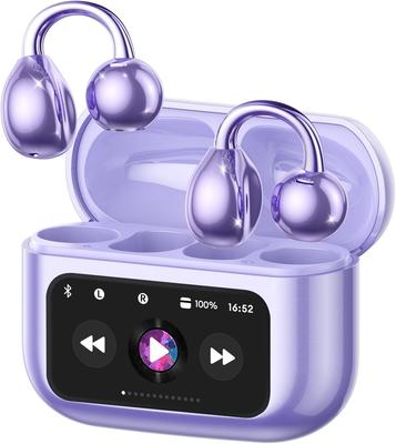 Wireless Ear Cuff Earbuds Charging Open Bluetooth Up To 50 Hours of AI Call Noise IPX4 Waterproof Touchscreen, Case, Ear, 5.4, Playtime,