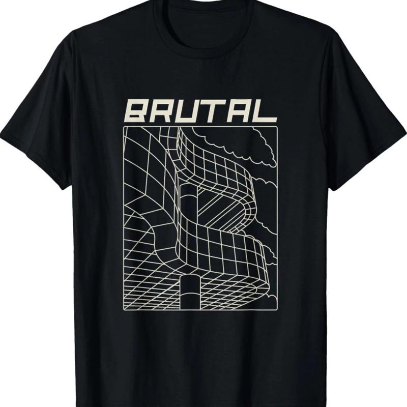 Brutal Brutalist Architecture Mid Century Architects T shirt size S 5XL S разноцветный