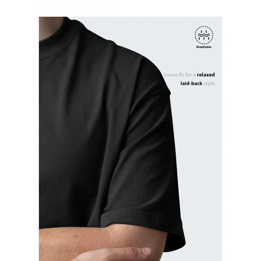 Herrars vardaglig t-shirt med rund hals 100% polyester stickat tyg vintage bandtryck normal passform lätt stretch sommartopp gåva för män