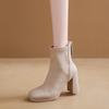 Winter Fashion Thick Heel Women Ankle Boot Fashion Square Toe Shoes Street Style Banquet Party Short Botas Mujer