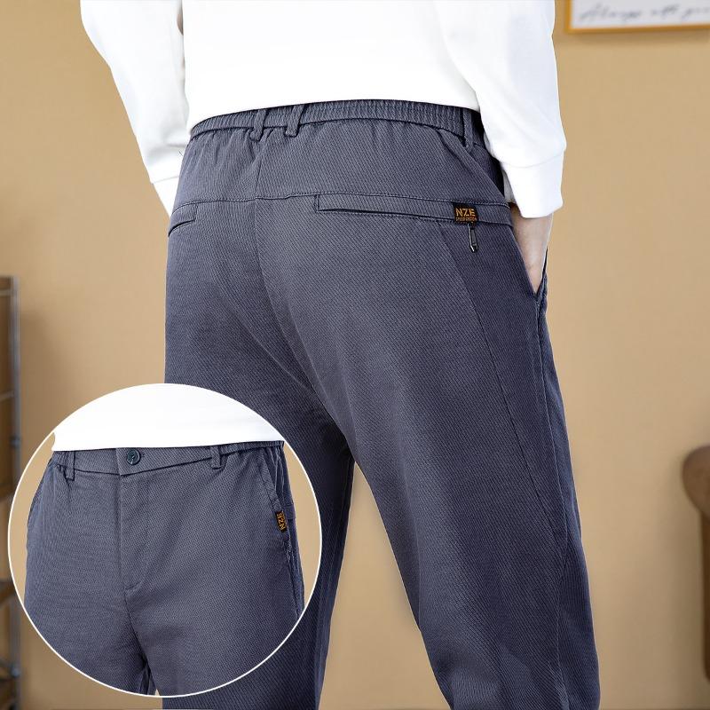 Men's Business Casual Pants Men's Straight Versatile Simple Pants Fashion Men's Pants Solid Color Drape Men's Loose Trousers