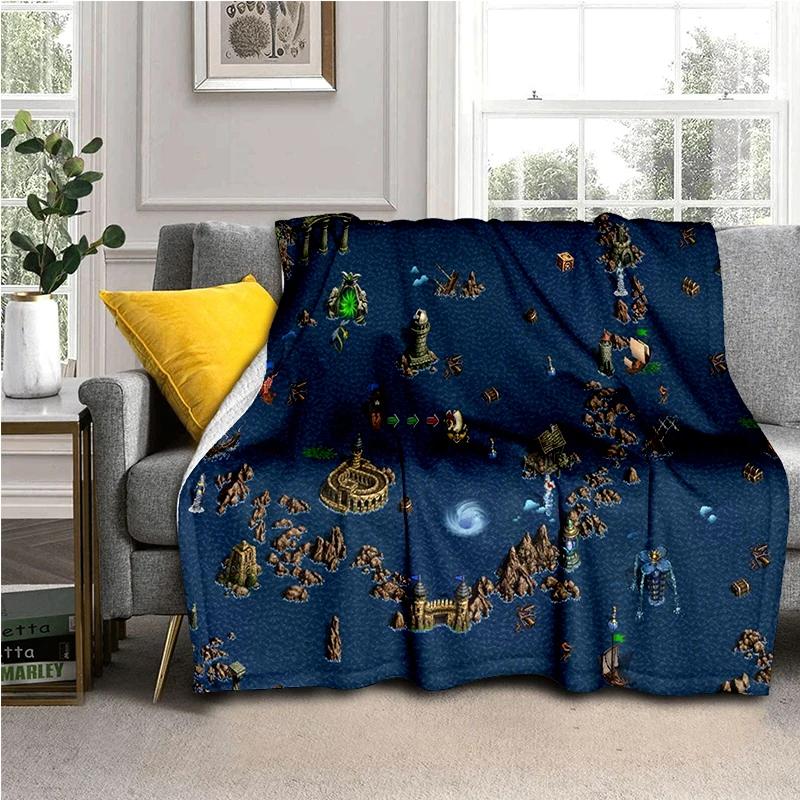 HOMM3 Heroes of Might and Magic Map 29 Style New Treasure Chest Blanket,Soft Throw Blanket for Home Bedroom Bed Sofa Travel Kid