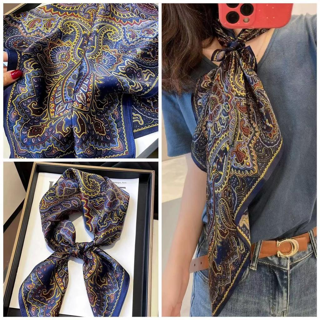 Eleganti Foulard di Seta da Donna Con Centinaia di Camicie, Assistenti di Volo, Decorazione Professionale, Protezione del Collo, Foulard, 70 Foulard Quadrati Piccoli.