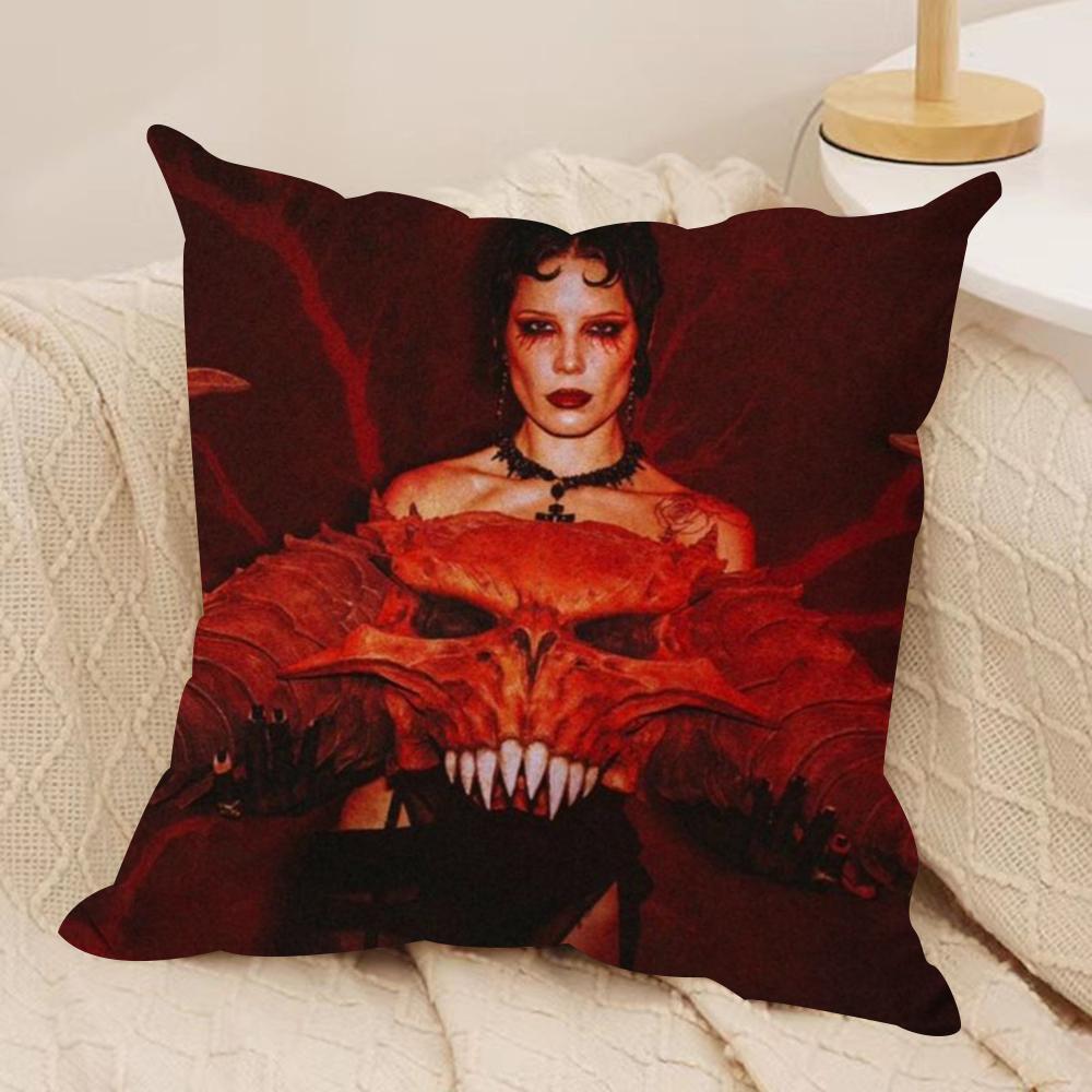 

Singer HHalsey Cushion Cover Silky Short Plush DoubleSided Printed Pillow Case for Sofa All Seasons Home Decor Gift 30x30cm