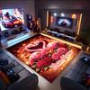1PC Custom Name Love Birds Romance Theme Floor Mat Ideal for Living Room, Game Rooms, Office, Bedroom,Floor Mat Playful Design