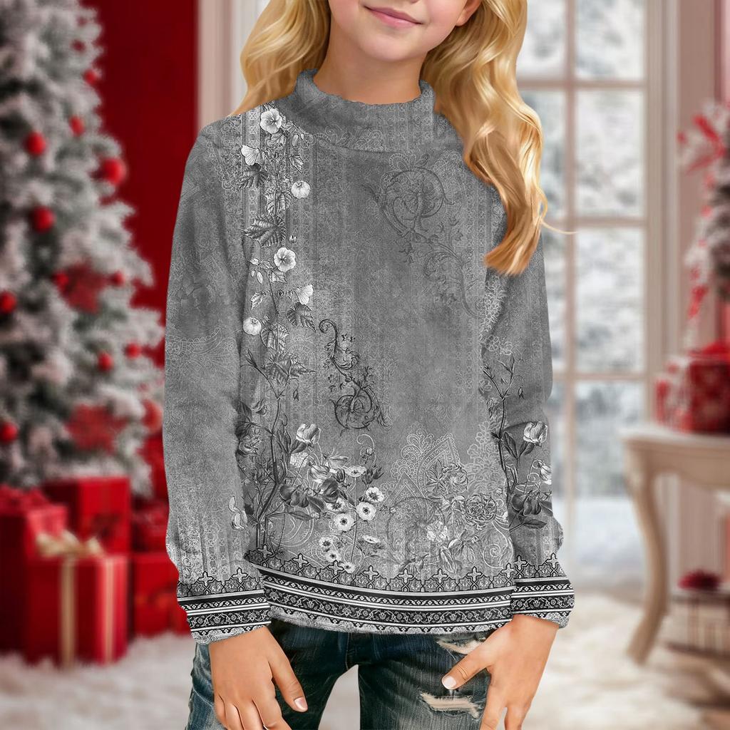 Kinder Alltags Langarm T-Shirt mit Aufdruck