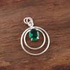 Green Emerald Gemstone Pendant Jewelry, Handmade Gorgeous Silver Pendant , 925 Sterling Silver Jewelry For Wedding Gift