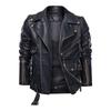 Men's Windproof PU Leather Jacket with Multiple Zippers - European & American Style Outerwear
