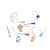 Plastic Tee Golf Tee With Rope Cartoon Pattern Anti-Lost Ball Rack