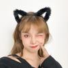 Cute Plush Cat Ear Headband for Women - Adorable Korean-Style Hair Accessory