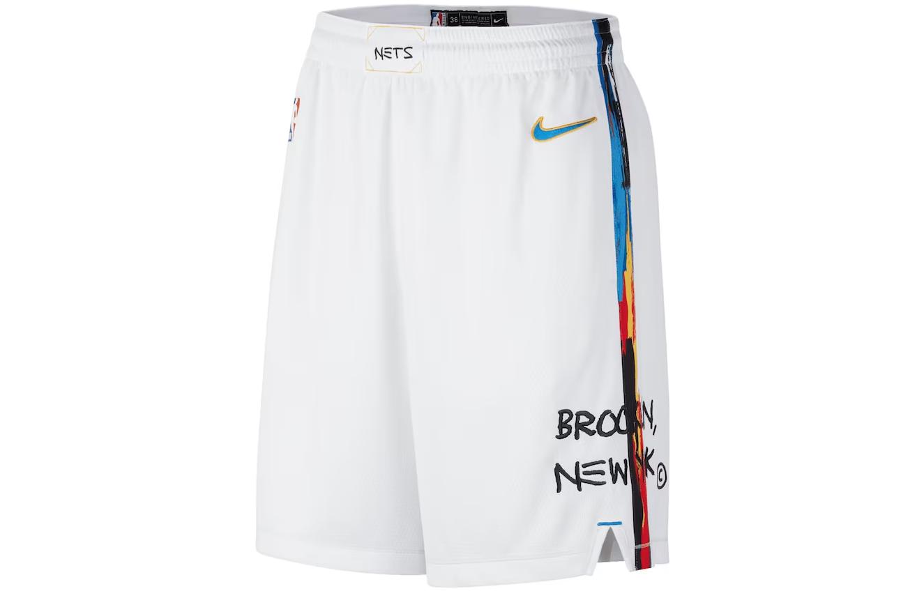 Nike Brooklyn Nets Basketball Shorts Men s White DO9649-100 M