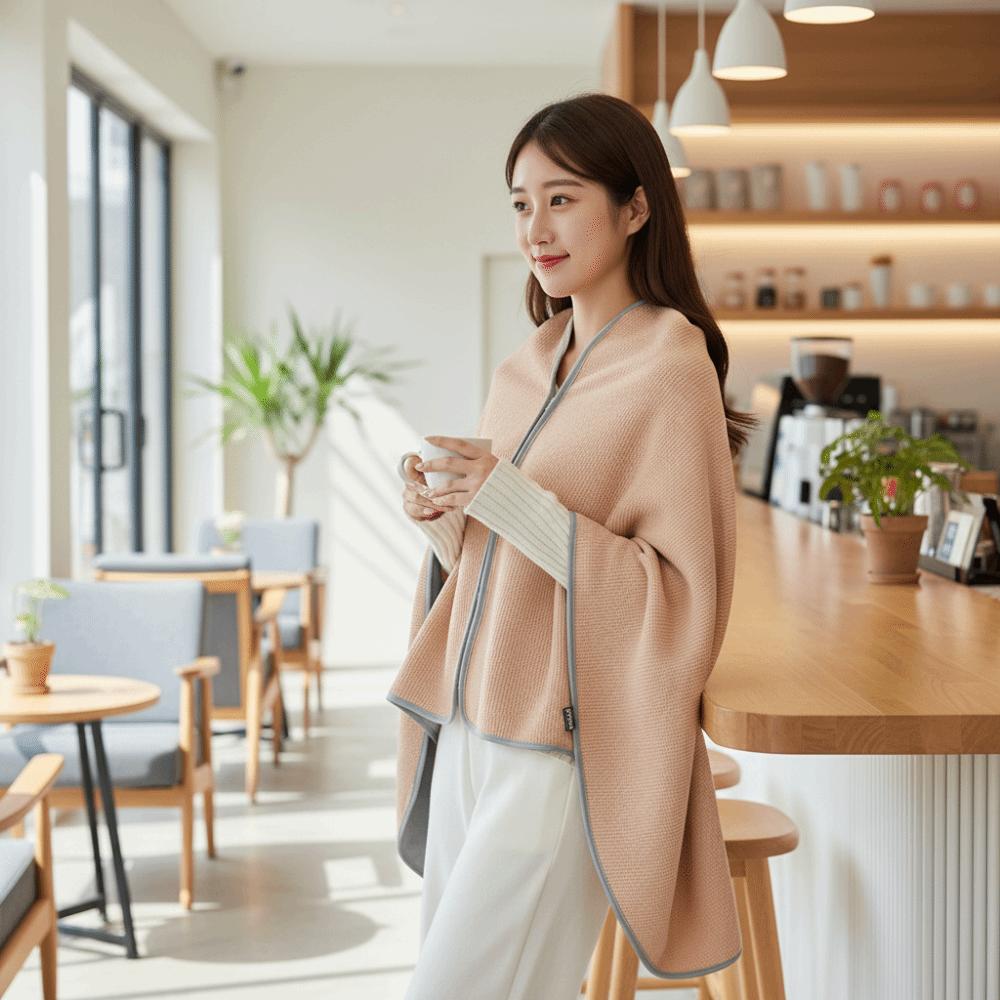 Fast Heating Electric Heated Blanket Washable Body Warmer Wrap Wearable USB Heated Shawl  Outdoor