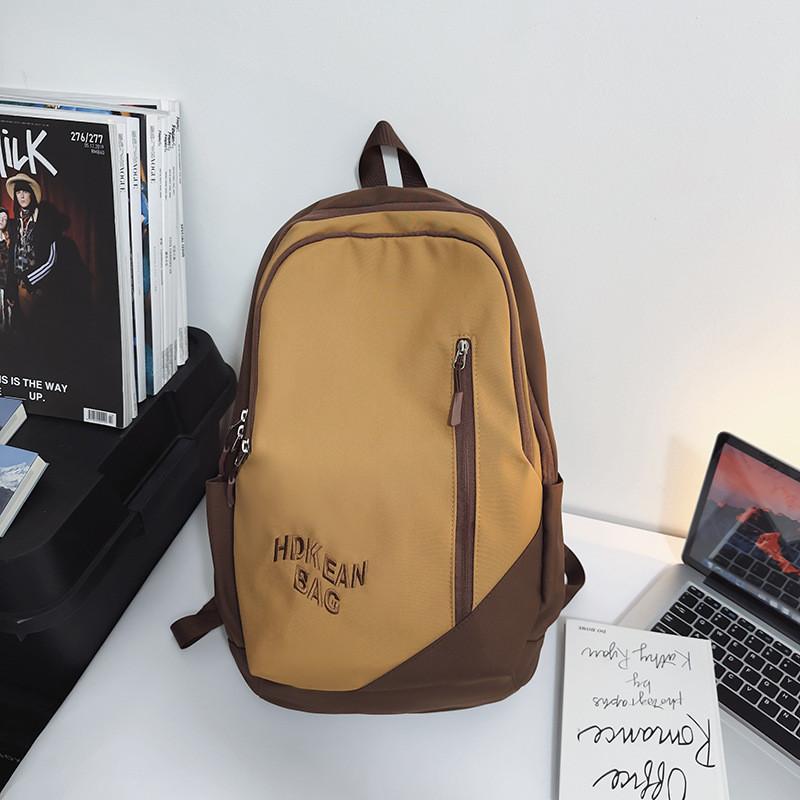 Three-layer Alphabet Design Couple Backpack For Middle School Girls