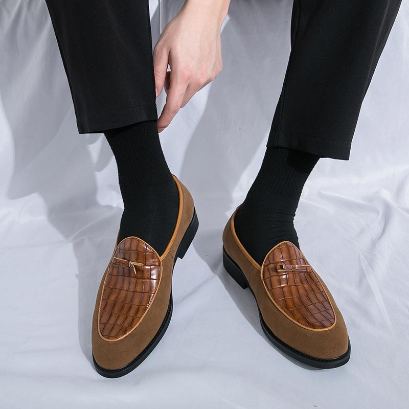 Fashion Brand Soft Soled Comfortable Loafers For Versatile Men'S Work Shoes Commuting Non Slip Office Men'S Leather Casual Shoes