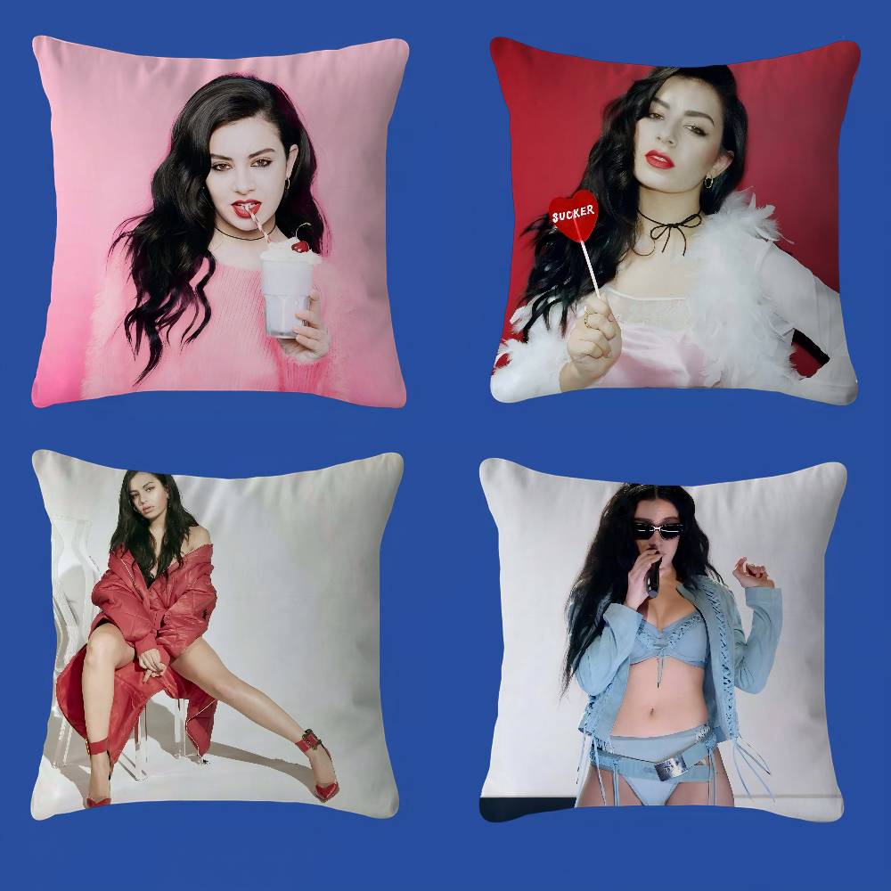 C-Charli X-XCX Pillowcase 45x45cm Cute Pillowcase Living Room Sofa Cushion Cover Bedroom Home Decoration Children's Gift