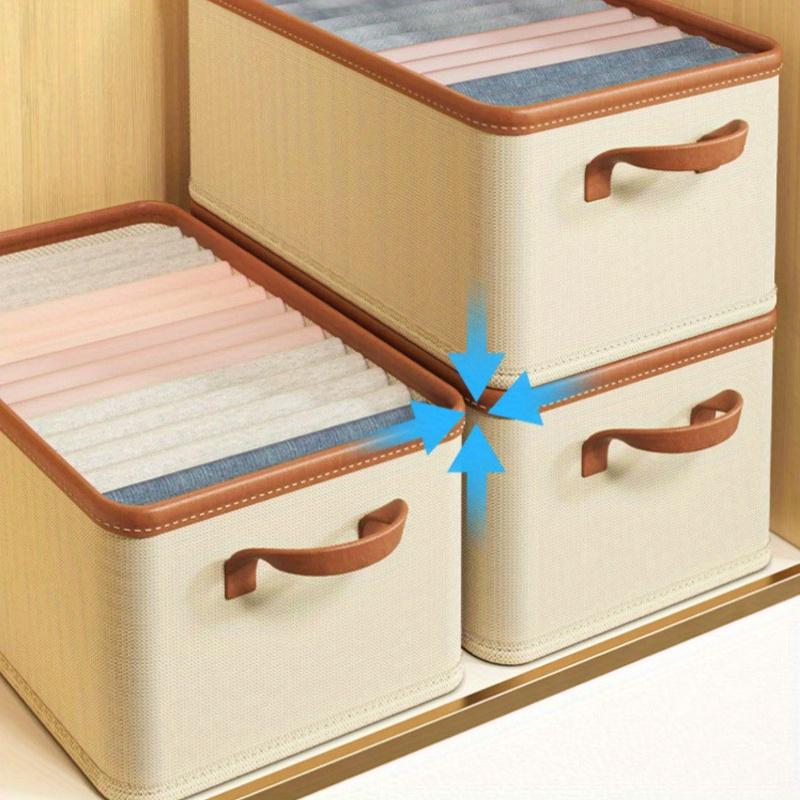 S/M/L 1pc Good Quality Foldable Clothing Separation Storage Box With Handle, Large Capacity Clothes Storage Container Box.