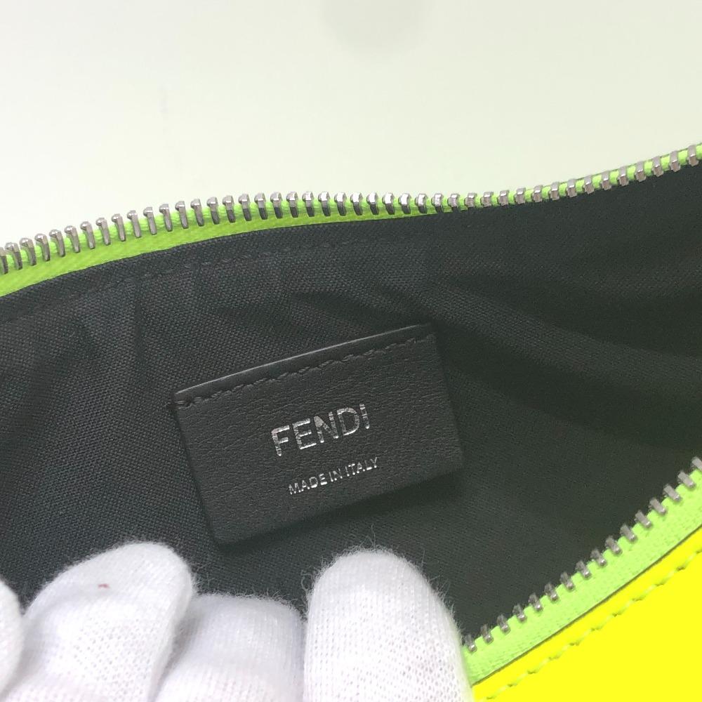 Fendi 8BR798 Graffiti Hobo Bag Shoulder Bag Leather yellow/SilverHardware Unused