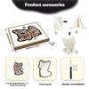 135-piece Morandi-colored Cat-shaped Puzzle Macaron Color Small Cat Puzzle Ornaments Cut Cat Pieces Animal Small Cat Decorative