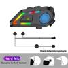 RGB Flash Colour Light Motorcycle Helmet Headset BT5.3 1000mAh Battery Waterproof Wireless Headphone with Micrphone Earphone