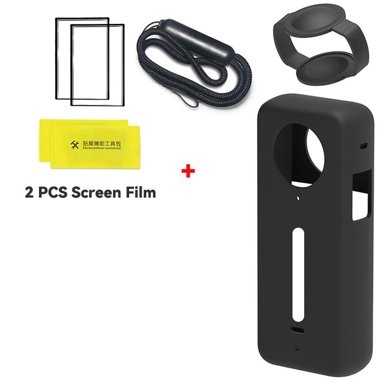 Frame Cage for Insta360 X3 Panoramic Action Camera Dustproof Silicone Protective Case Lens Protector for Insta360 X3 Accessories