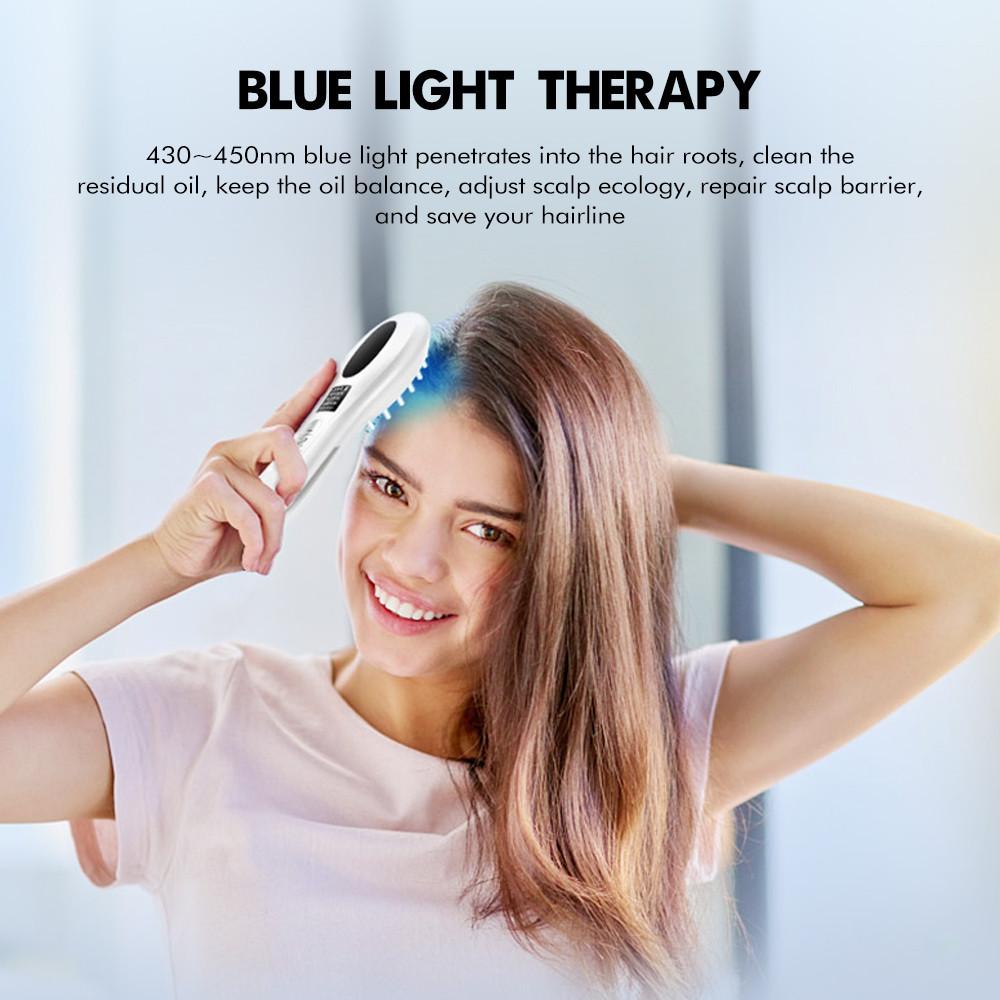 Portable Electric Head Massage Comb Infrared Hair Growth Comb Scalp Applicator Essential Oil Liquid Guide Comb Head Care Tools